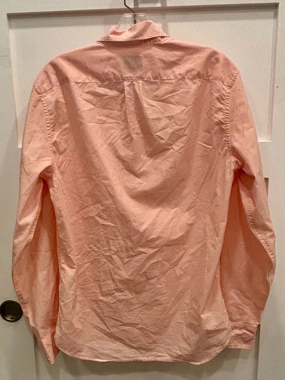 J. Crew Men's Light Peach Lightweight Button-Down Shirt w/ Cooling Fabric